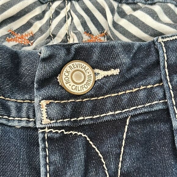 Rock Revival Jessica Straight Denim Jeans Sz 31 - Picture 5 of 15